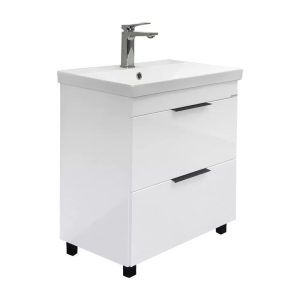 Тумба напольная Comforty Кама 61 с раковиной CF19696BX-60 Белый глянцевый 00-00018648CF