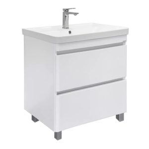 Тумба напольная Comforty Валдай 81 с раковиной 4480 Белый матовый 00-00019070CF