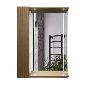 Шкаф зеркальный Comforty Ангара 60 LED-подсветка Дуб тёмно-коричневый 00-00020688CF Шкаф зеркальный Comforty Ангара 60 LED-подсветка Дуб тёмно-коричневый 00-00020688CF