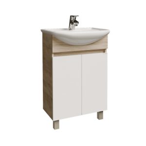 Тумба напольная Grossman Поло 51 Дуб сонома светлый / Белый 105501-1