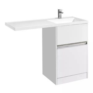 Тумба под стиральную машину напольная Aquaton Лондри 57 Белый 1A235901LH010