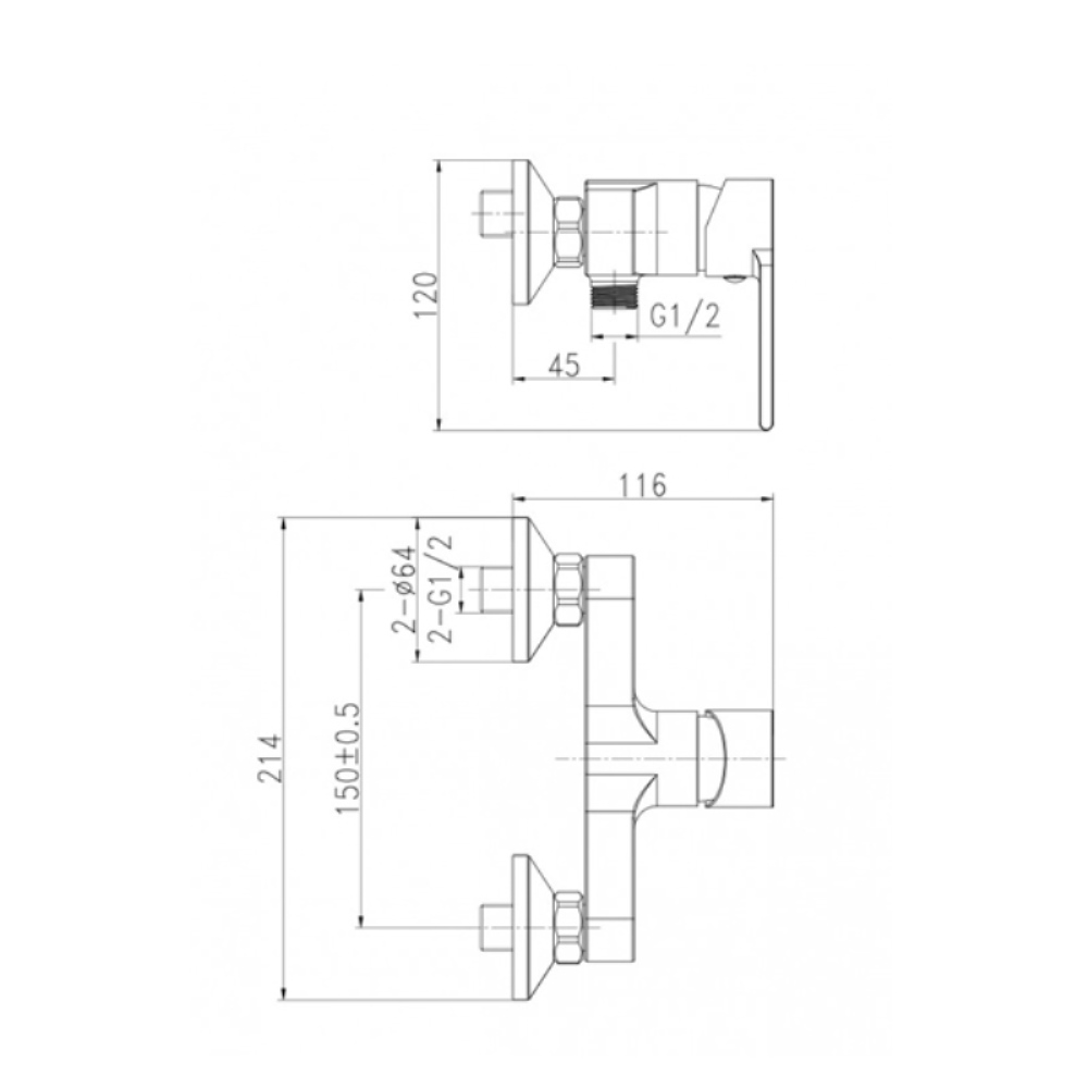 Смеситель для душа Cersanit Brasko Хром глянцевый 63022 Смеситель для душа Cersanit Brasko Хром глянцевый 63022 — изображение 4