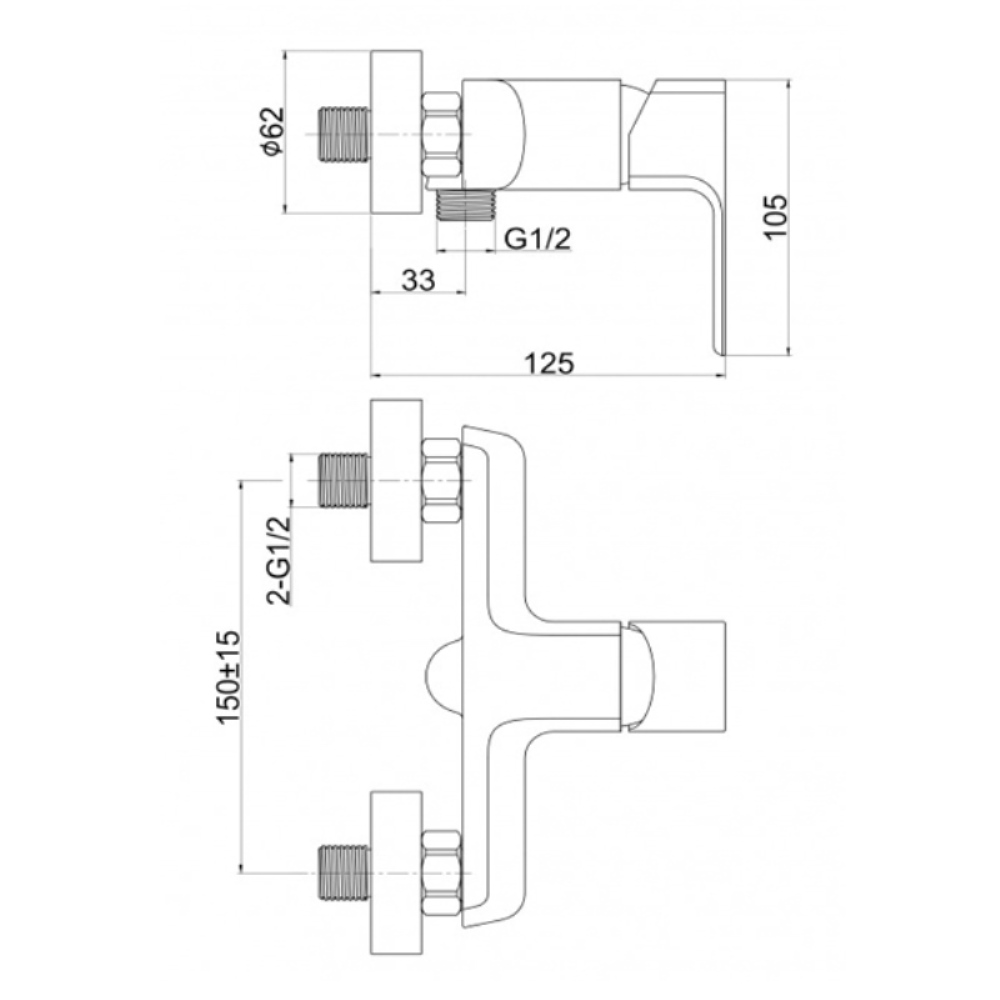 Смеситель для душа Cersanit Geo Хром глянцевый 63041 Смеситель для душа Cersanit Geo Хром глянцевый 63041 — изображение 4