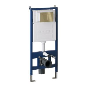 Инсталляция Grossman для скрытого монтажа унитаза + клавиша смыва Classic Золото матовый 97.04.32M