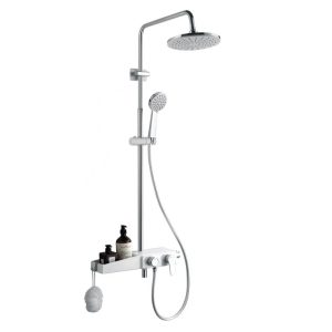 Душевая система Azario AZ-80 Хром / Белый AZ-801 Душевая система Azario AZ-80 Хром / Белый AZ-801