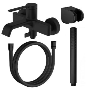 Смеситель для ванны Azario Vincente Черный матовый AZ-VRZ2338326PA