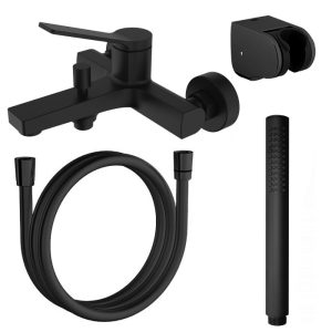 Смеситель для ванны Azario Vise Черный матовый AZ-VSA238330PA