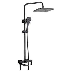 Душевая система Belz B613 с изливом Черный матовый B24613-7