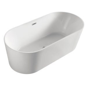 Ванна акриловая Azario Bristol 170х80 в комплекте с сифоном и металлической рамой Белый BRI17080