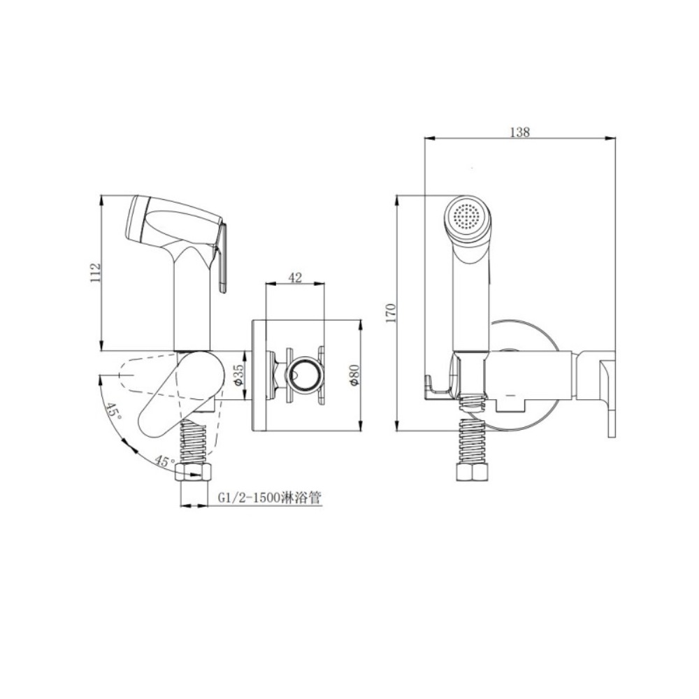 Душ гигиенический D&K Rhein Marx Черный матовый DA1394585 Душ гигиенический D&K Rhein Marx Черный матовый DA1394585 — изображение 2