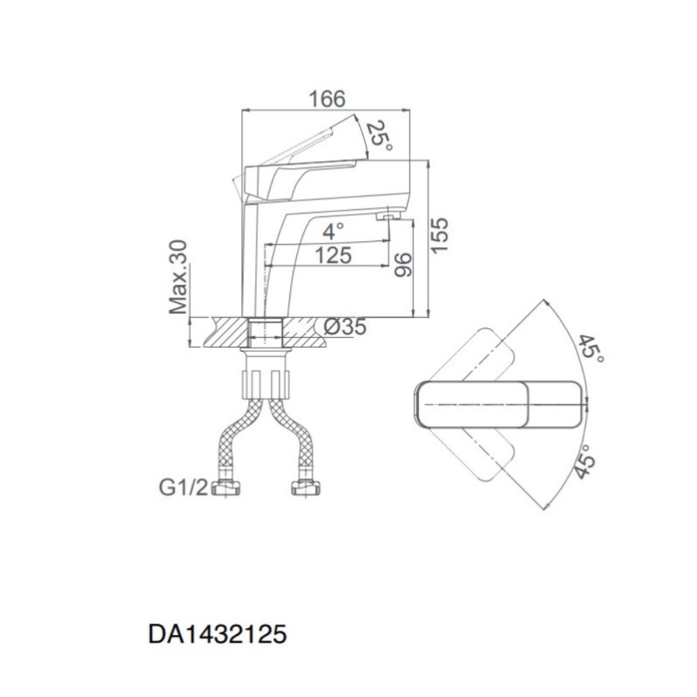 Смеситель для раковины D&K Berlin-Technische Черный матовый DA1432125 Смеситель для раковины D&K Berlin-Technische Черный матовый DA1432125 — изображение 2