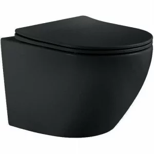 Унитаз подвесной Aquatek Европа с крышкой-сиденье Черный матовый AQ1901-MB