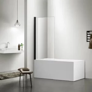 Шторка для ванны Aquatek Del 80 Черный / Прозрачное AQ DEL SBA 08015BL