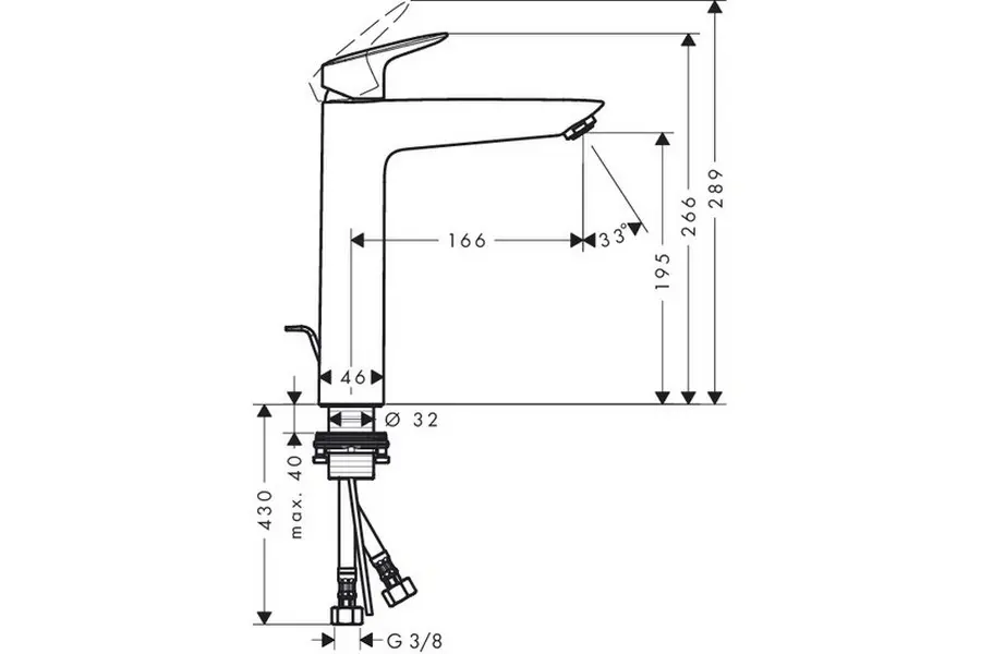 Смеситель для раковины Hansgrohe Logis 190 71090000 Смеситель для раковины Hansgrohe Logis 190 71090000 — изображение 2