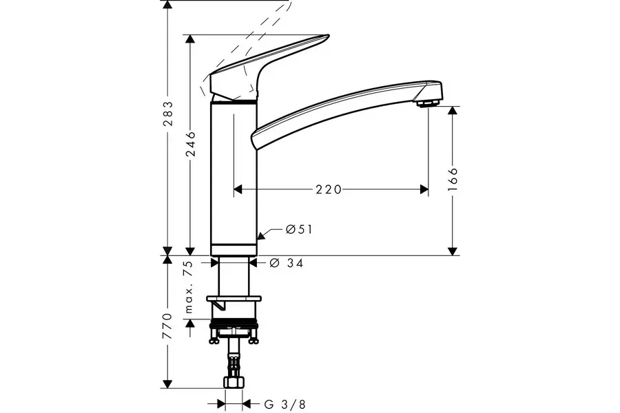 Смеситель для кухни Hansgrohe Logis 71833000 Смеситель для кухни Hansgrohe Logis 71833000 — изображение 2