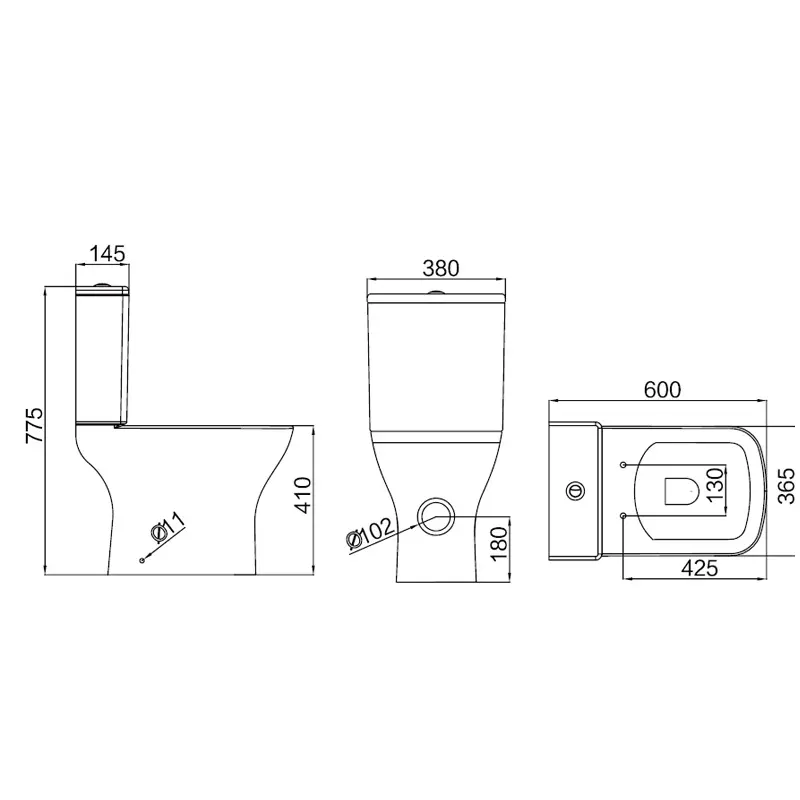 Унитаз-компакт Azario Iris Белый AZ-8353 GB Унитаз-компакт Azario Iris Белый AZ-8353 GB — изображение 3