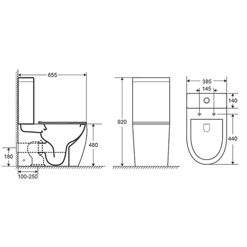 Унитаз-компакт Azario Mirada Белый AZ-1289A Унитаз-компакт Azario Mirada Белый AZ-1289A — изображение 3