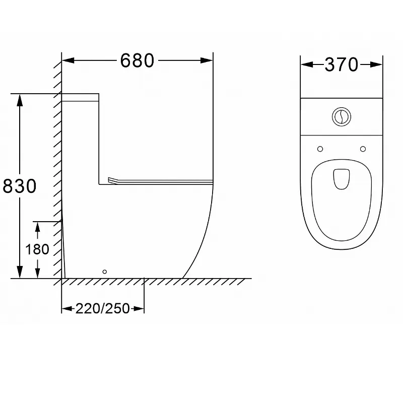 Унитаз-компакт Azario Morano Белый AZ-1001-G Унитаз-компакт Azario Morano Белый AZ-1001-G — изображение 3