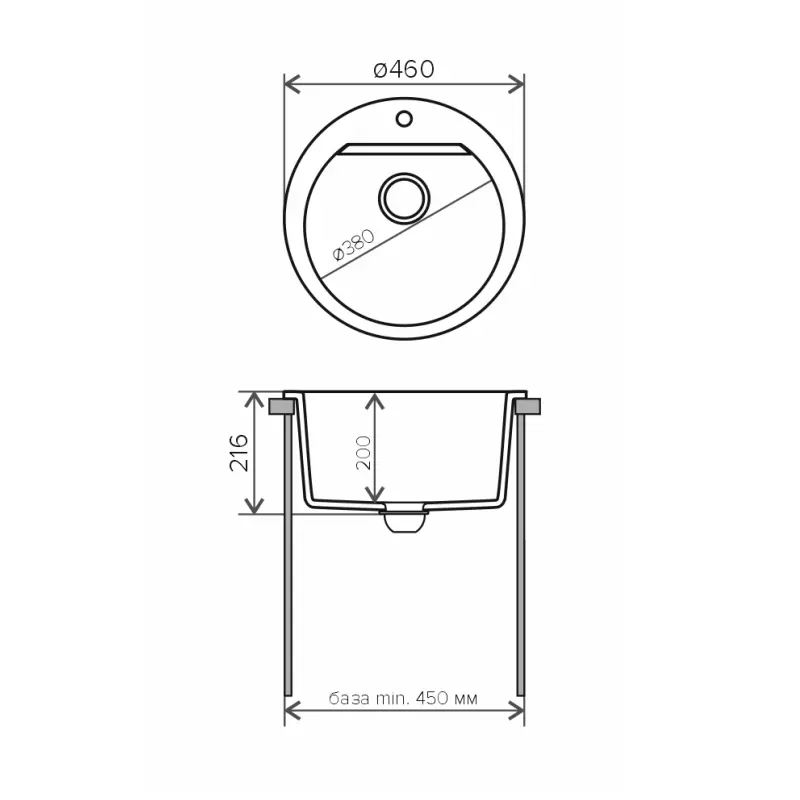 Мойка кухонная Polygran Atol 46 678934 Терракот Мойка кухонная Polygran Atol 46 678934 Терракот — изображение 3