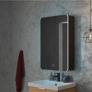 Шкаф зеркальный Агата Eltoro Black 56,8 левый с сенсором, розеткой МВК116 Шкаф зеркальный Агата Eltoro Black 56,8 левый с сенсором, розеткой МВК116