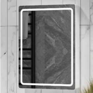 Шкаф зеркальный Агата Race 50 с механическим выключателем Белый МВК241 Шкаф зеркальный Агата Race 50 с механическим выключателем Белый МВК241