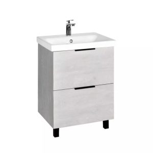 Тумба напольная Viant Берлин 60 с раковиной Moduo Цемент VBER60MDC-T2Y