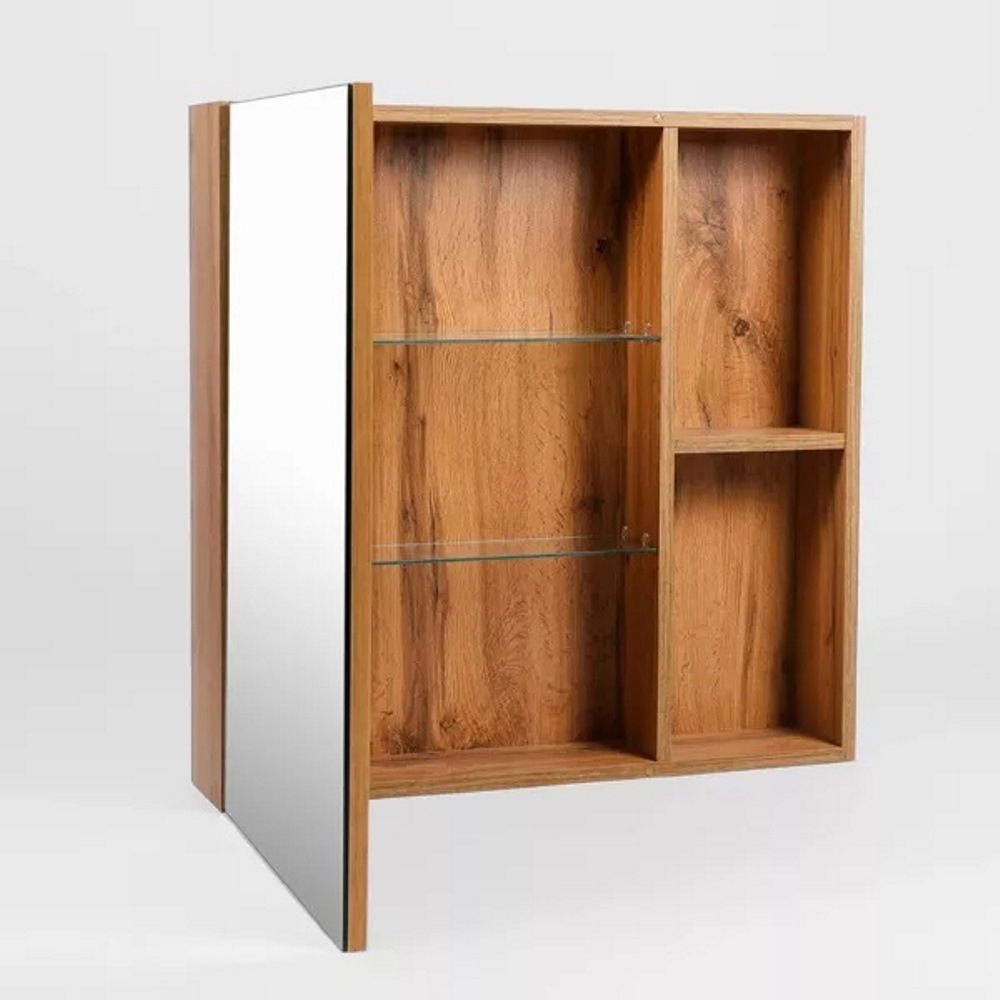 Шкаф зеркальный Viant Бостон 50 Дуб Вотан VBOS50-ZSH Шкаф зеркальный Viant Бостон 50 Дуб Вотан VBOS50-ZSH — изображение 2