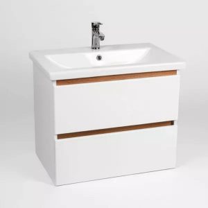 Тумба подвесная Viant Мальта 60 с раковиной Como Белый / Дуб Вотан VMAL60CO-T2YP Тумба подвесная Viant Мальта 60 с раковиной Como Белый / Дуб Вотан VMAL60CO-T2YP